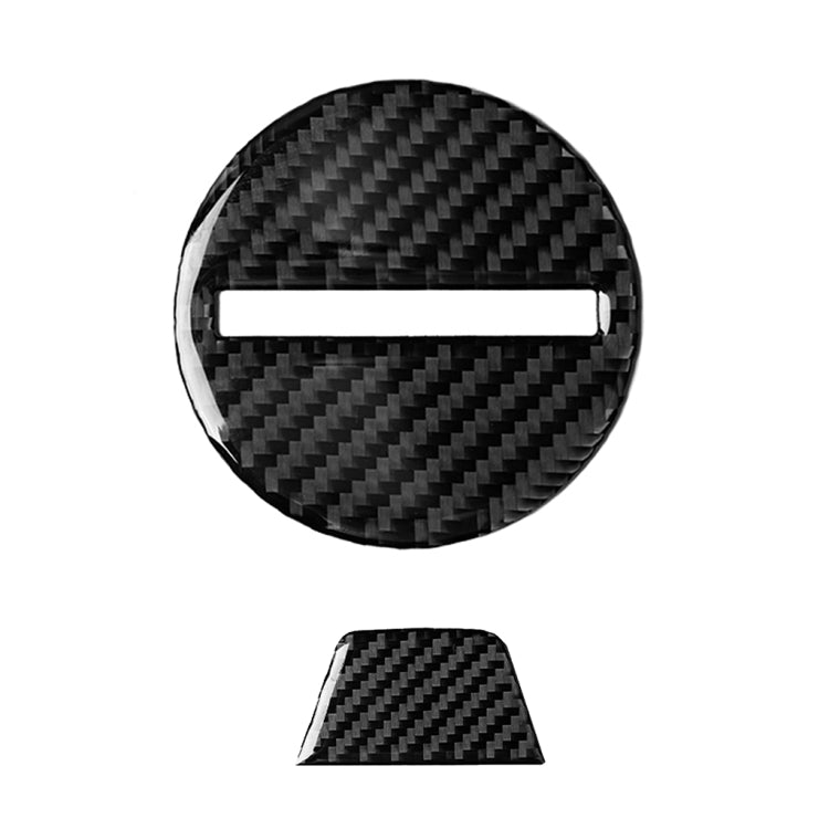 2 in 1 Car Carbon Fiber Steering Wheel Button Decorative Sticker for Chevrolet Camaro 2017-2019, Left and Right Drive Universal