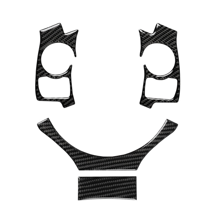 4 in 1 Car Carbon Fiber Steering Wheel Button Decorative Sticker for Lexus IS250 NX200 200t 300h, Left and Right Drive Universal