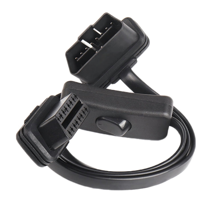 16PIN Car Ultra-thin OBD Diagnostic Extended Cable OBD2 Cable with Switch
