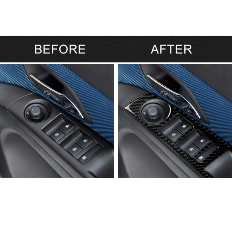 Car Carbon Fiber Window Lift Switch Panel Decorative Sticker for Chevrolet Cruze 2009-2015, Right Drive
