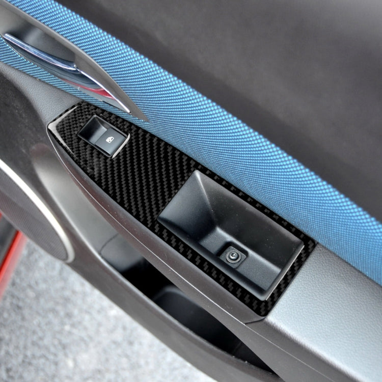 Car Carbon Fiber Window Lift Switch Panel Decorative Sticker for Chevrolet Cruze 2009-2015, Right Drive