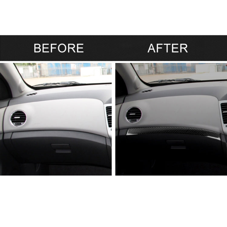 Car Carbon Fiber Dashboard Decorative Stripe for Chevrolet Cruze 2009-2015, Right Drive