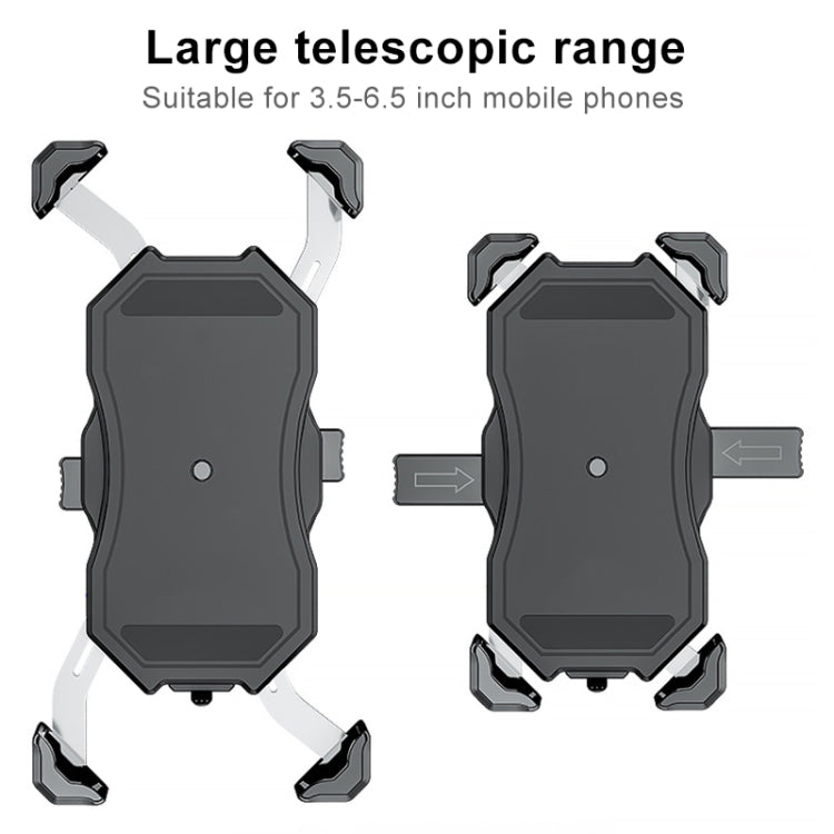 Motorcycle / Bicycle Semi-automatic Contraction Fixing Bracket Phone Holder