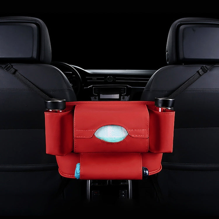 Car Front Seat Hanging Bag Paper Towel / Water Cup Storage Bag