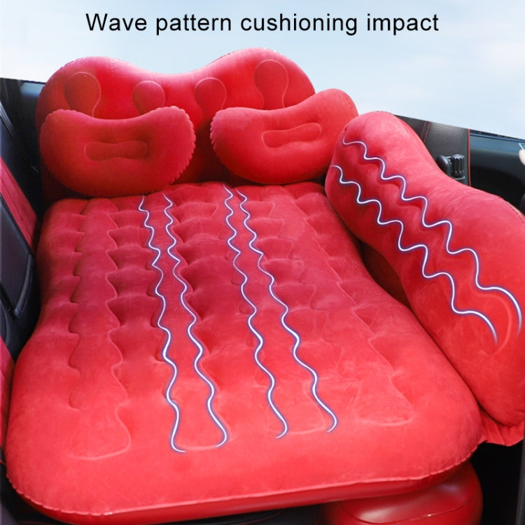 Universal Car Travel Inflatable Mattress Air Bed Camping Back Seat Couch with Head Protector + Wide Side Baffle