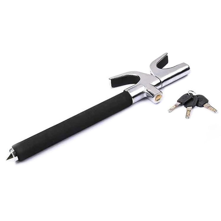 Car Adjustable Telescopic U Shape Steering Wheel Lock Anti-theft Cipher Lock with Safety Hammer