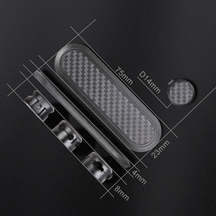 Car Carbon Fiber Magnetic Clamp Cable Storage Box Creative Desktop Hub Organizer