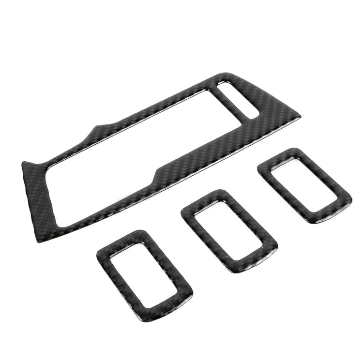 Car Carbon Fiber Window Glass Lifter Panel Decorative Sticker for Volkswagen Tiguan L 2019-2021