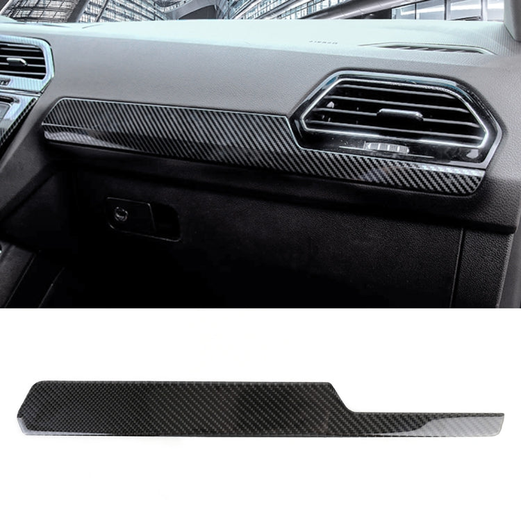 Car Carbon Fiber Dashboard Decorative Strip for Volkswagen Tiguan L 2019-2021