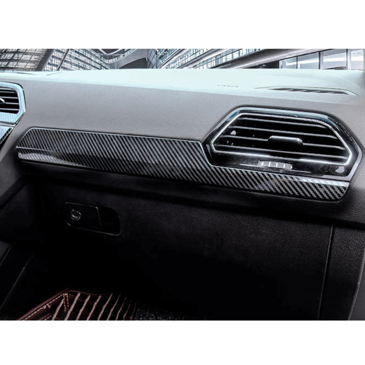 Car Carbon Fiber Dashboard Decorative Strip for Volkswagen Tiguan L 2019-2021