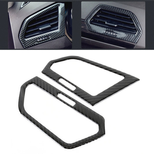 Car Carbon Fiber Central Control Side Air Outlet Frame Decorative Sticker for Volkswagen Tiguan L 2019-2021