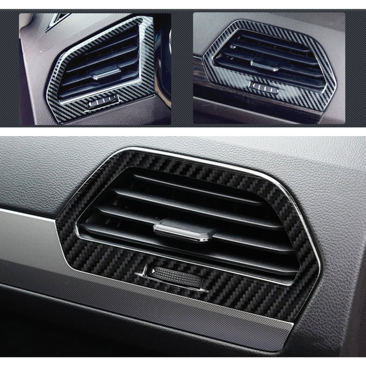 Car Carbon Fiber Central Control Side Air Outlet Frame Decorative Sticker for Volkswagen Tiguan L 2019-2021