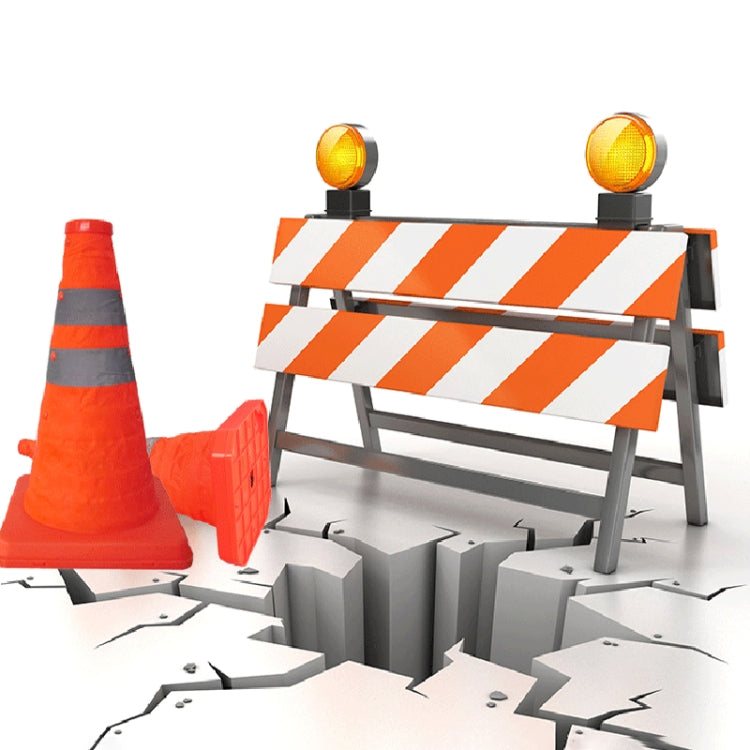 Lift Road Safety Road Cones with Warning Light Height: 30cm