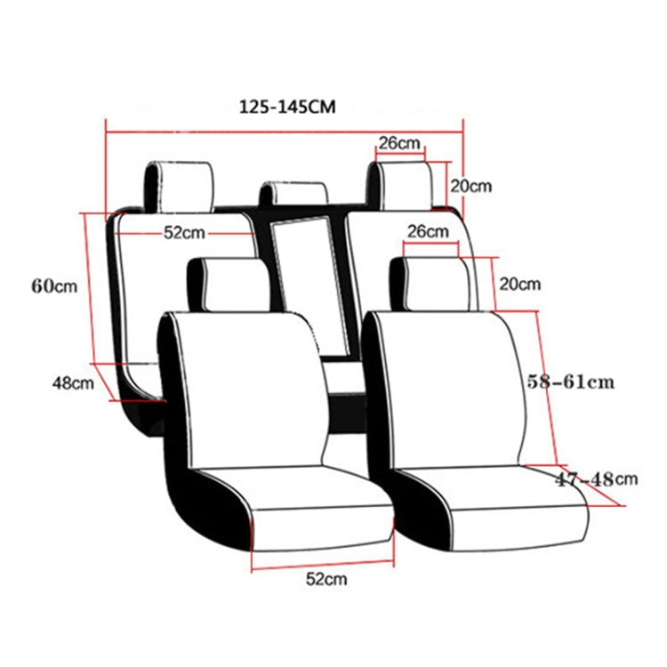 Car Leather Ice Silk Cushion Four Seasons Universal Seat Mat Set, Luxury Version