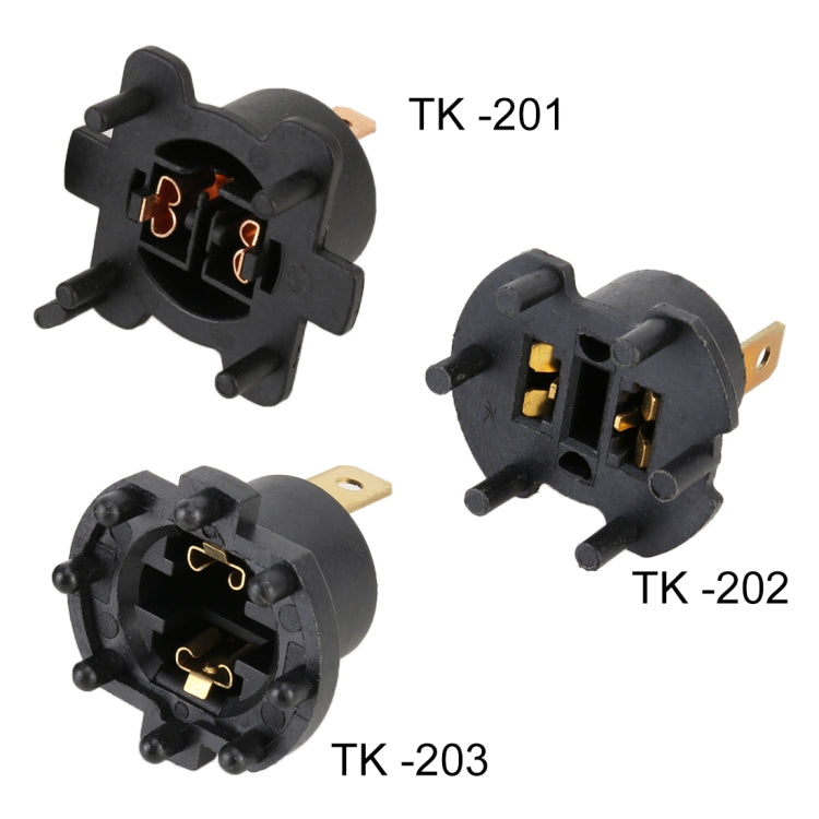 TK-203 1 Pair H7 Halogen Headlight Holder for Mazda 3 5 323 / Kawasaki ER6-F 2002-2005