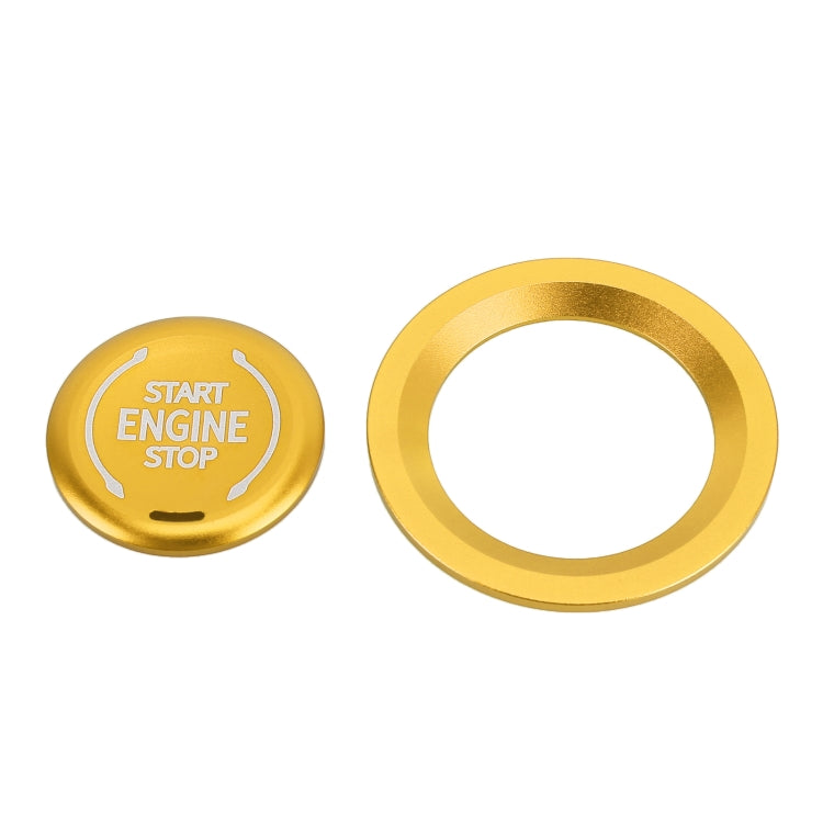 Car Engine Start Key Push Button Ring Trim Metal Sticker Decoration for Cadillac CT5 CT4 XT4 XT6 / Chevrolet Silverado