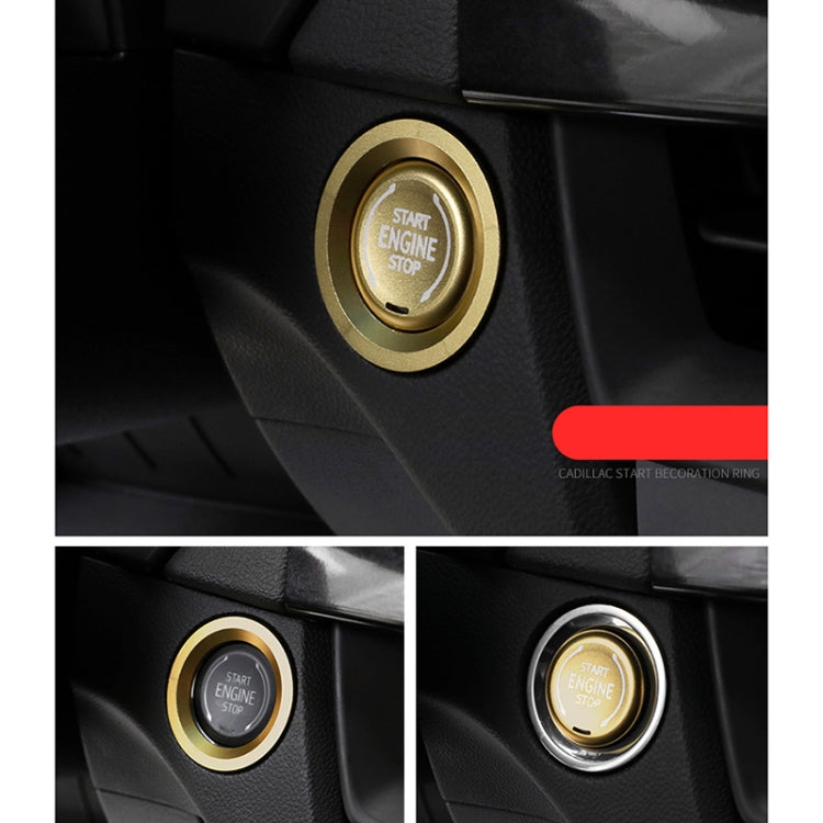 Car Engine Start Key Push Button Ring Trim Metal Sticker Decoration for Cadillac CT5 CT4 XT4 XT6 / Chevrolet Silverado