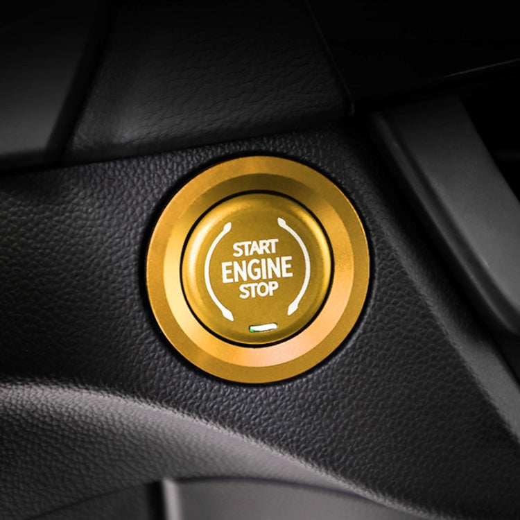 Car Engine Start Key Push Button Ring Trim Metal Sticker Decoration for Cadillac CT5 CT4 XT4 XT6 / Chevrolet Silverado