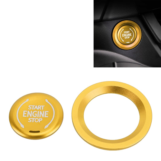 Car Engine Start Key Push Button Ring Trim Metal Sticker Decoration for Cadillac CT5 CT4 XT4 XT6 / Chevrolet Silverado