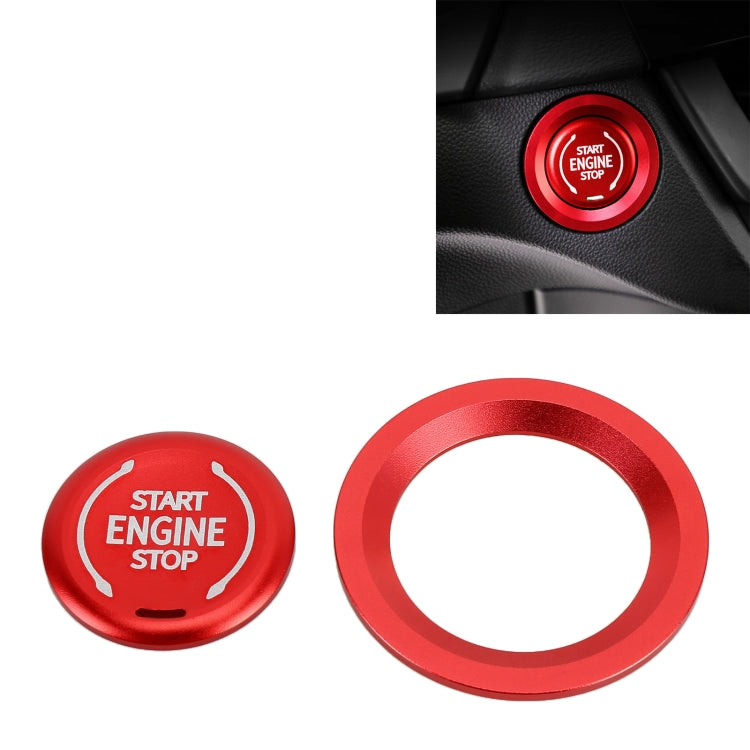 Car Engine Start Key Push Button Ring Trim Metal Sticker Decoration for Cadillac CT5 CT4 XT4 XT6 / Chevrolet Silverado
