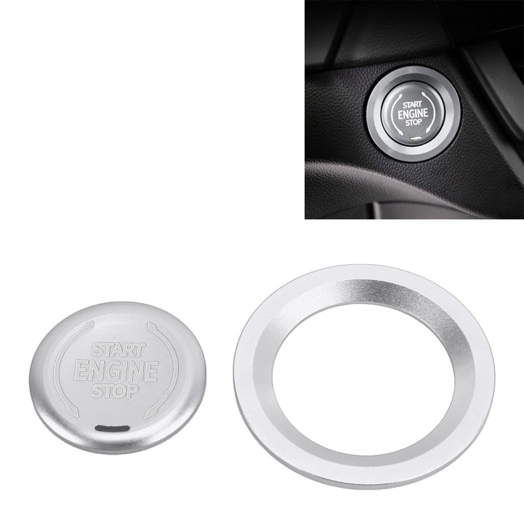 Car Engine Start Key Push Button Ring Trim Metal Sticker Decoration for Cadillac CT5 CT4 XT4 XT6 / Chevrolet Silverado