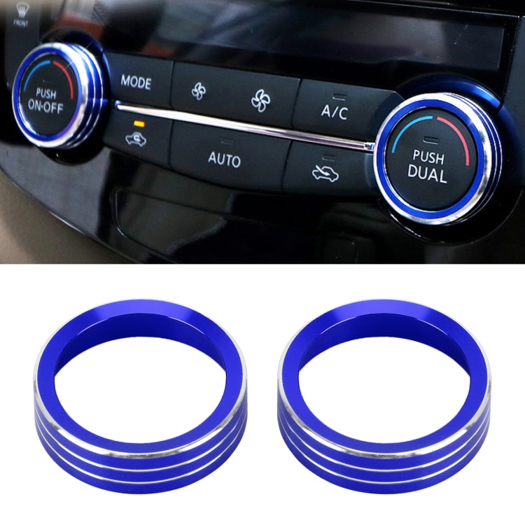 2 PCS Car Metal Air Conditioner Knob Case for Nissan X-TRAIL