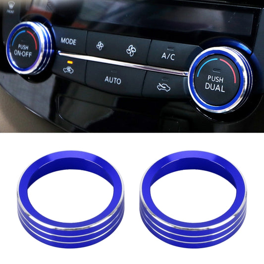 2 PCS Car Metal Air Conditioner Knob Case for Nissan X-TRAIL