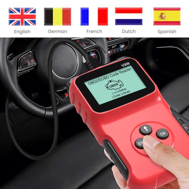V309 Car Portable OBD2 Scanner Car Diagnostic Tool OBD 2 Automotive Scanner OBD Code Reader