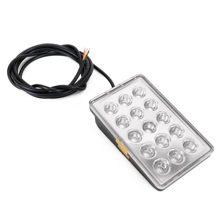DC12V 1W Car Square Highlight Brake Lights Reversing Light with 15LEDs SMD-3528
