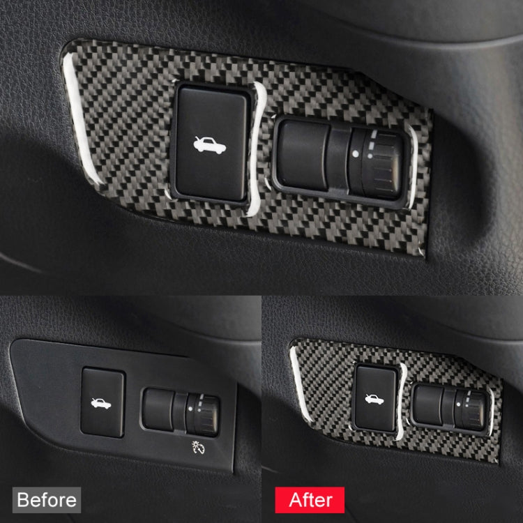 Car Carbon Fiber Trunk Switch Decorative Sticker for Subaru BRZ / Toyota 86 2013-2017, Right Drive