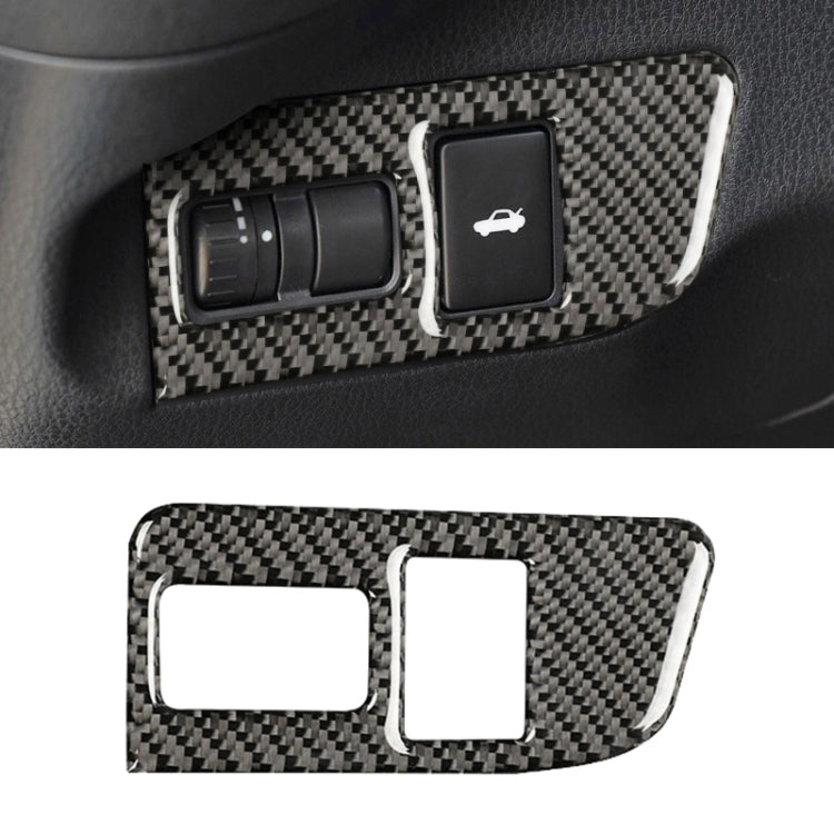 Car Carbon Fiber Trunk Switch Decorative Sticker for Subaru BRZ / Toyota 86 2013-2017, Left Drive