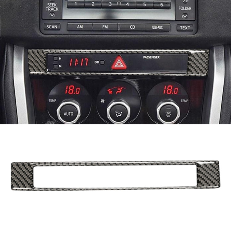 Car Carbon Fiber Central Control Clock Decorative Sticker for Subaru BRZ / Toyota 86 2013-2017, Left and Right Drive Universal