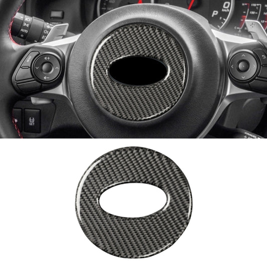 Car Carbon Fiber Steering Wheel Decorative Sticker for Subaru BRZ 2013-2017, Left and Right Drive Universal