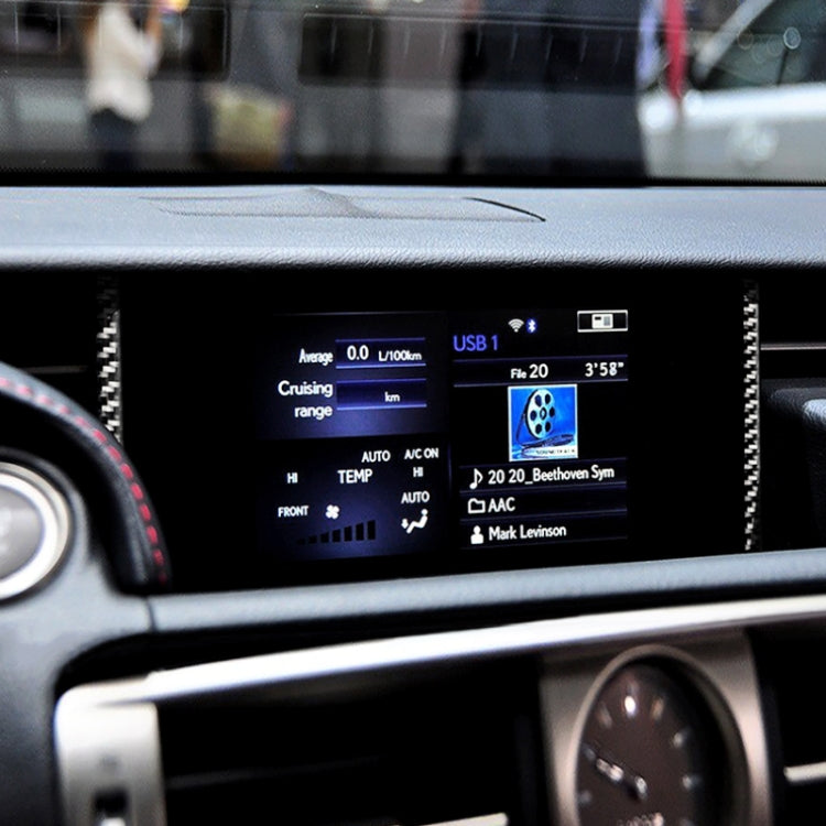 Car Carbon Fiber Navigation Decorative Sticker for Lexus IS250 2013-, Left Drive