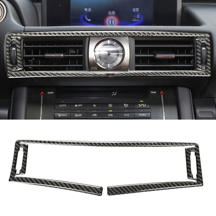Car Carbon Fiber Central Control Air Outlet Decorative Sticker for Lexus IS250 2013-, Left Drive