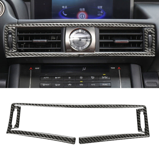 Car Carbon Fiber Central Control Air Outlet Decorative Sticker for Lexus IS250 2013-, Left Drive