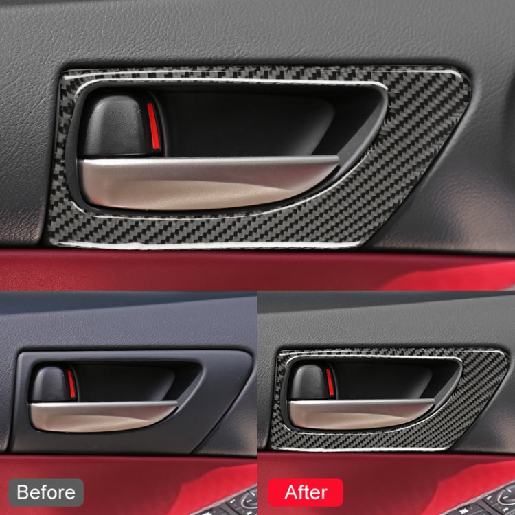 Car Carbon Fiber Front Door Handle Decorative Sticker for Lexus IS250 2013-, Left Drive B Style