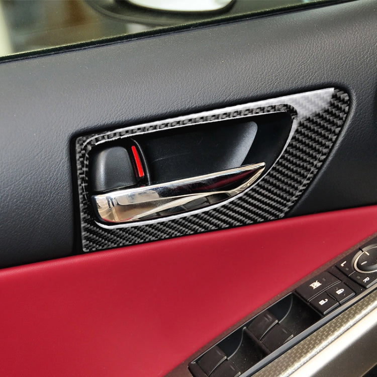 Car Carbon Fiber Front Door Handle Decorative Sticker for Lexus IS250 2013-, Left Drive B Style