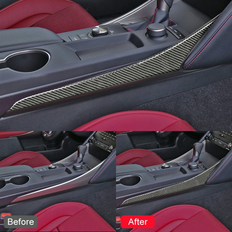 Car Carbon Fiber Gear Position Side Decorative Strip for Lexus IS250 2013-, Left Drive