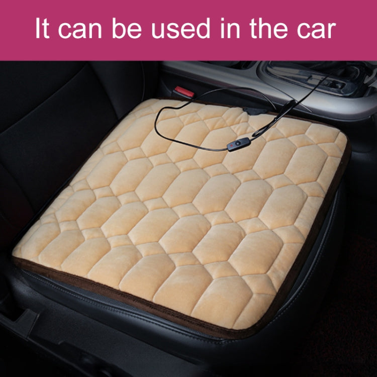 Car USB Seat Heater Cushion Warmer Cover Winter Heated Warm Mat, Style: Square, Square (Red), Square (Black)