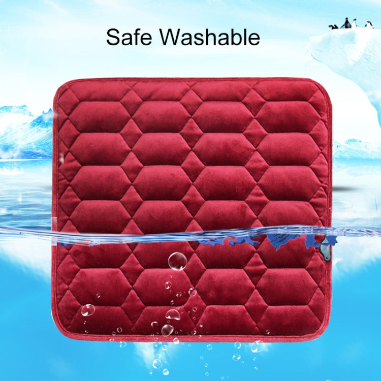 Car USB Seat Heater Cushion Warmer Cover Winter Heated Warm Mat, Style: Square