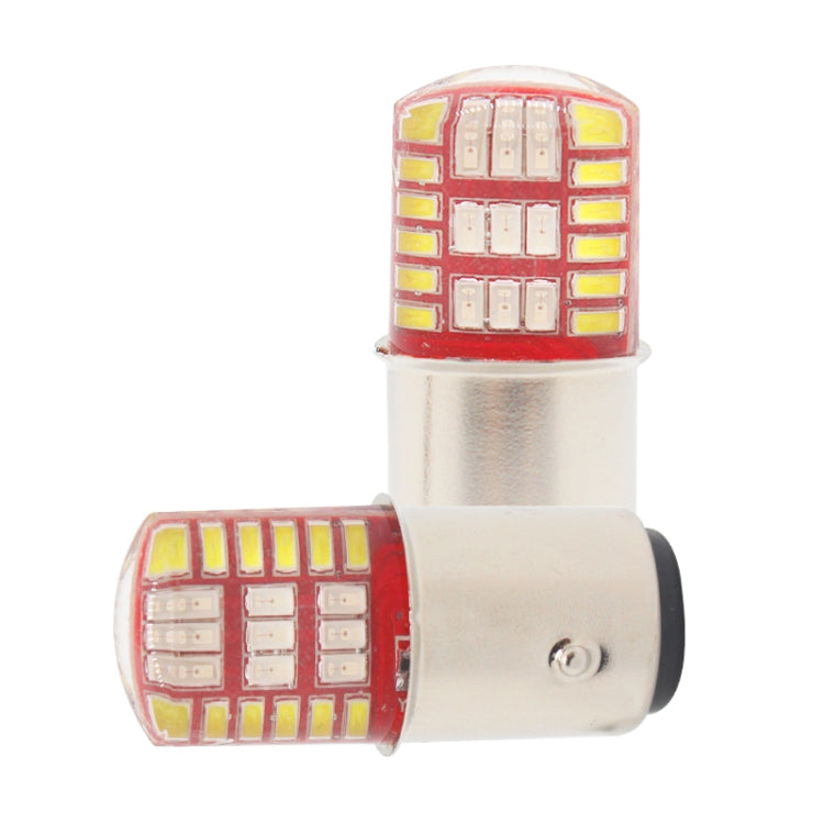 2 PCS 1157 DC12V / 1.1W Motorcycle / Car LED Double Color Flashing Light Turn Signal / Brake Lamp with 42LEDs SMD-3014 Lamp Beads