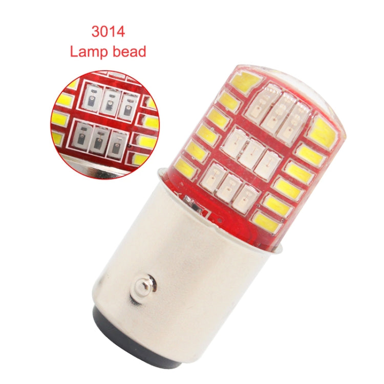 2 PCS 1157 DC12V / 1.1W Motorcycle / Car LED Double Color Flashing Light Turn Signal / Brake Lamp with 42LEDs SMD-3014 Lamp Beads