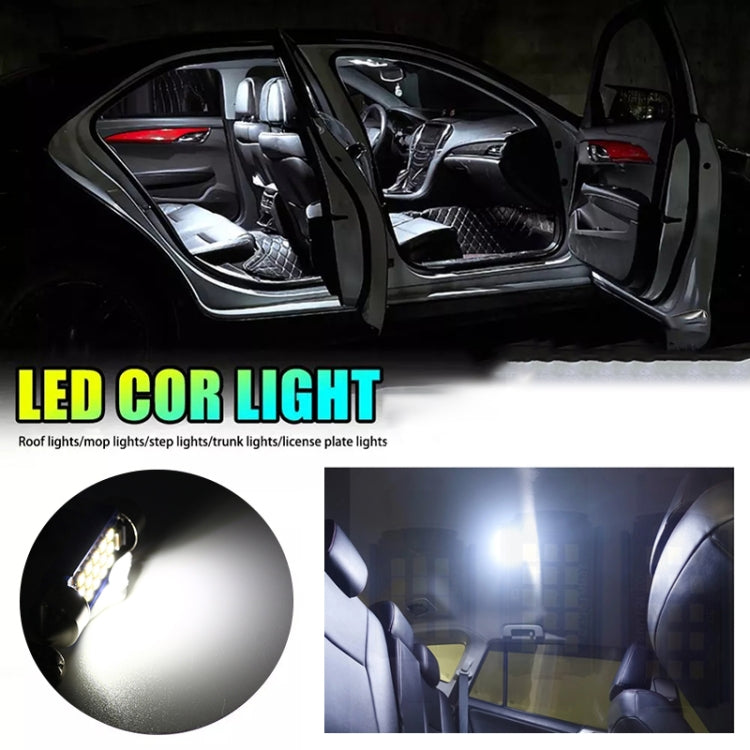 2pcs 31mm DC12-24V / 1W / 6000K / 60LM 12LEDs SMD Car Reading Lamp Dome Light