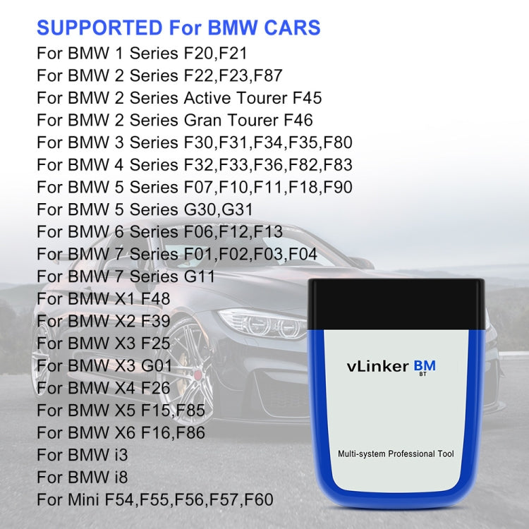 Vgate VLINKER BM V2.2 Bluetooth 3.0 Android Phone Car OBD Fault Diagnosis Detector