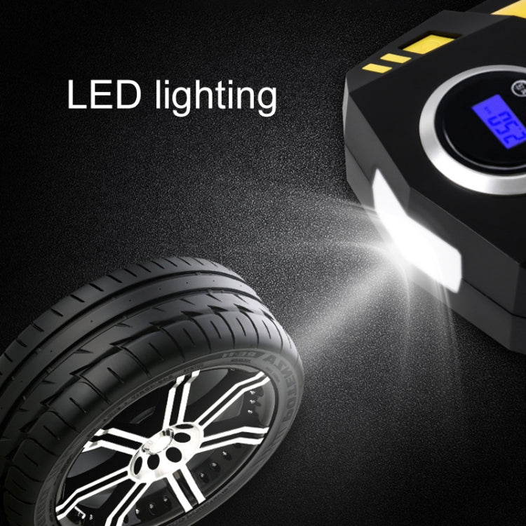 Car 12V Portable Inflatable Cylinder Pedal Digital Display Air Pump with Light