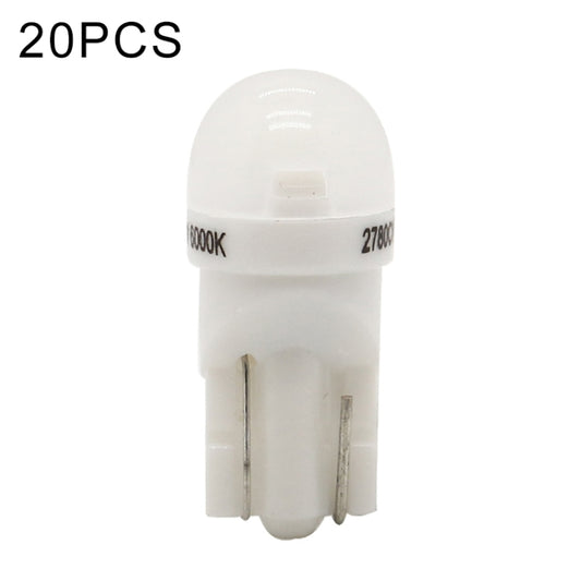 20 PCS T10 DC12V / 0.25W / 6500K / 20LM Car Round Head Plug-in Bubble Reading Light with 1LEDs SMD-3030 Lamps