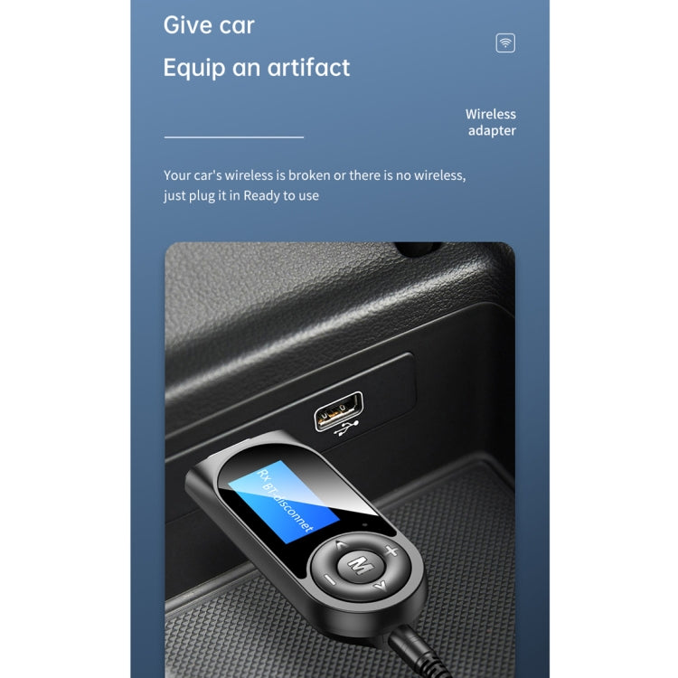 T-13 Bluetooth 5.0 LCD Digital Display Bluetooth Adapter Receiver Transmitter