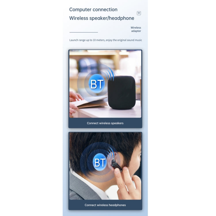 T-13 Bluetooth 5.0 LCD Digital Display Bluetooth Adapter Receiver Transmitter