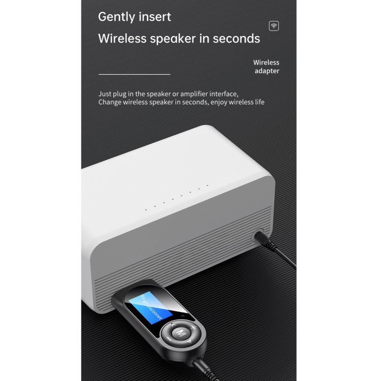 T-13 Bluetooth 5.0 LCD Digital Display Bluetooth Adapter Receiver Transmitter